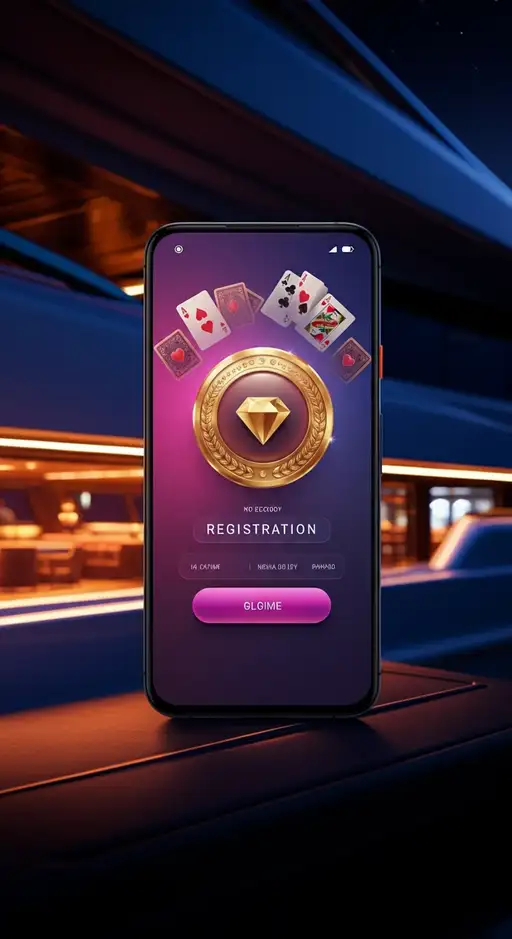 Registrierungsformular auf einem Smartphone mit dem Logo von Goat Spins Casino, um den Anmeldeprozess zu starten und einen Bonus zu erhalten.